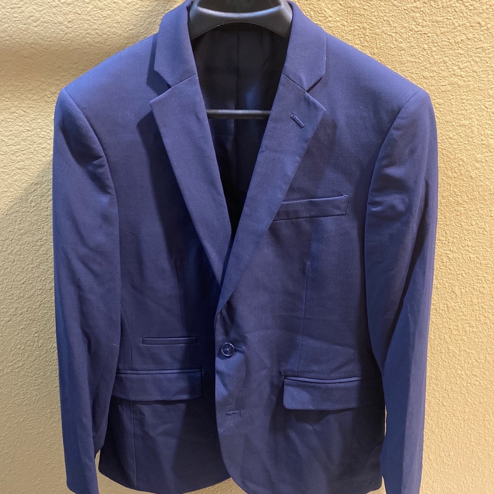 J. Ferrari Blazer Jacket Suit 40S Slim Navy Blue